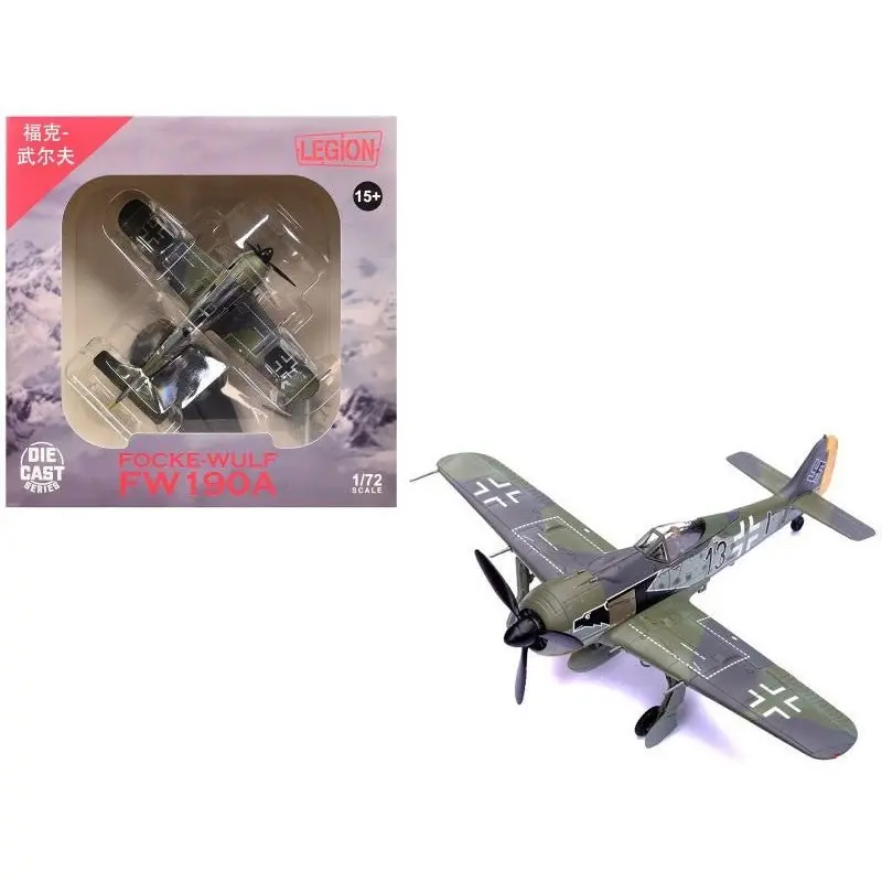Focke-Wulf Fw 190A Aircraft "Black 13 8./JG 2 Richthofen France" (1943) German Luftwaffe 1/72 Diecast Model Airplane by Legion