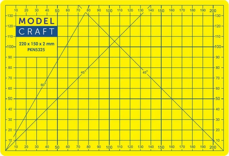 FOGLIO DI LAVORO GIALLO 230x160 2 SPESSORI A5 - Model Craft - S-PKN5325