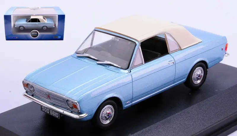 FORD CORTINA MKII CRAYFORD CONVERTIBLE METALLIC LIGHT BLUE/WHITE 1