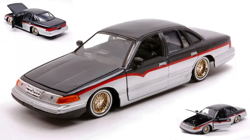 FORD CROWN VICTORIA 1998 BLACK/SILVER 1