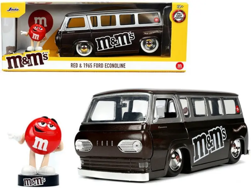 FORD ECONOLINE WITH RED FIGURE "M&M'S" 1965 BROWN 1