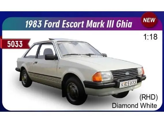 Ford Escort Mk3 Ghia 1981 White RHD UK Exclusive - Limited Edition 200pcs 1
