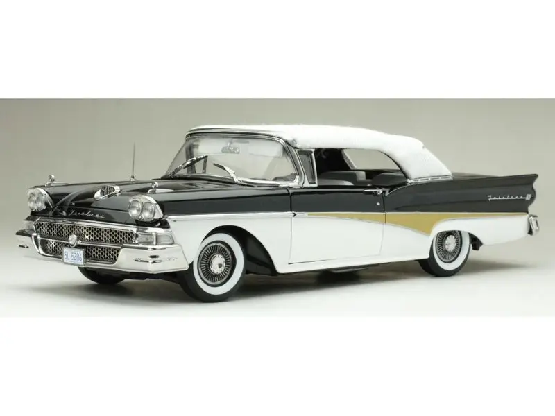Ford Fairlane 500 Convertible Black/White 1958 1