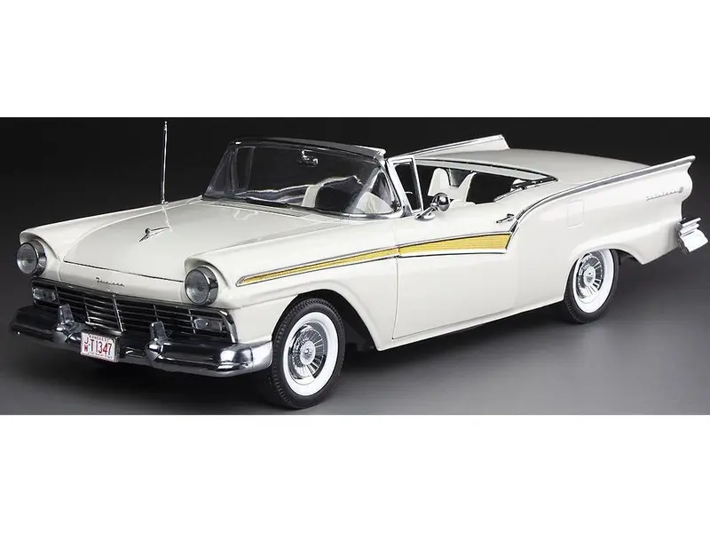 Ford Fairlane 500 Skyliner 1957 Colonial White 1