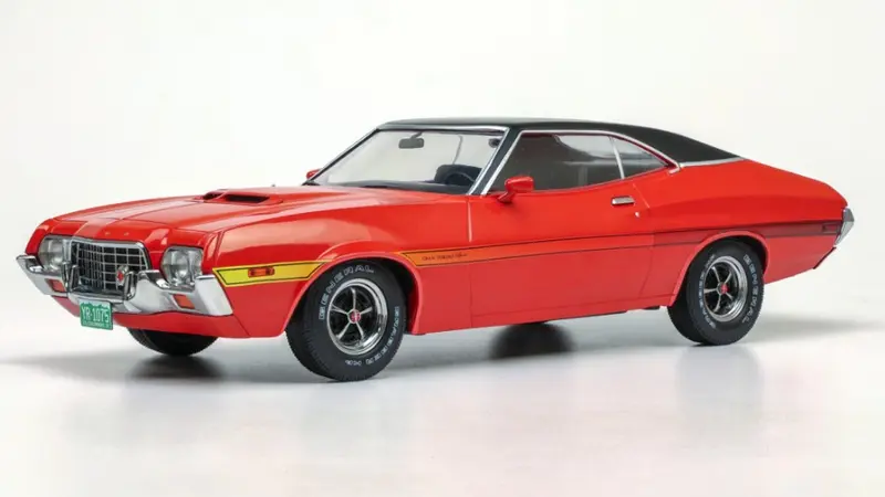 FORD GRAN TORINO SPORT 1972 RED/BLACK 1