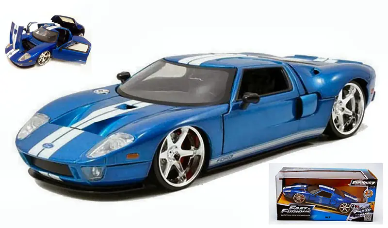 FORD GT 2005 FAST & FURIOUS BLUE W/WHITE STRIPES 1