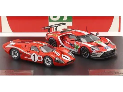 Ford GT40 #1 1967 and Ford GT #67 2019 2 Car Set 24h Le Mans 1