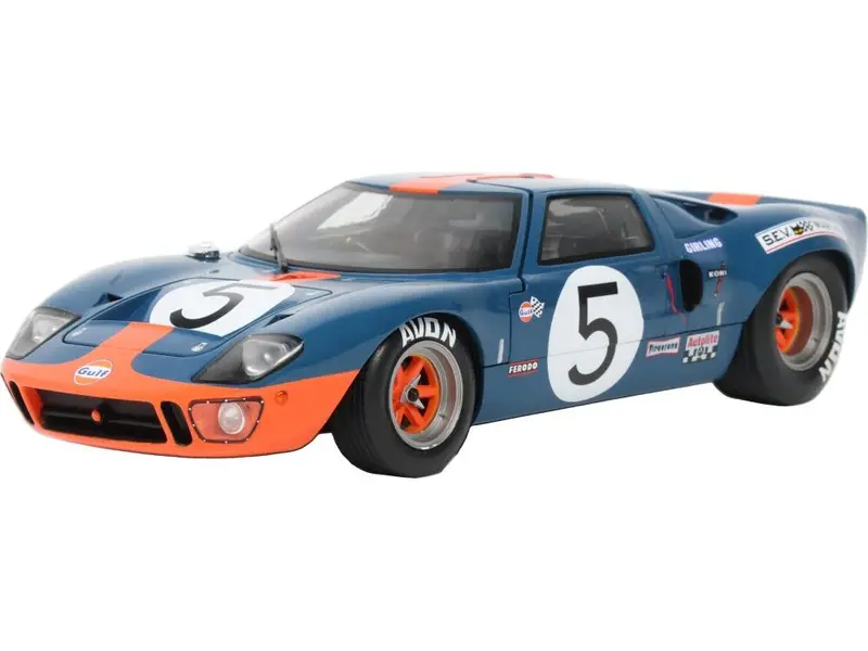 Ford GT40 Mk1 Dark Blue and Orange 1968 1