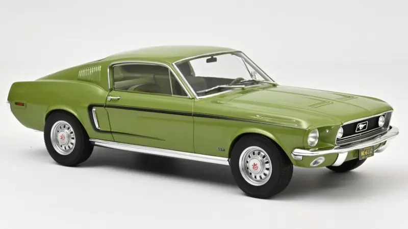 FORD MUSTANG FASTBACK GT 1968 LIGHT GREEN METALLIC 1