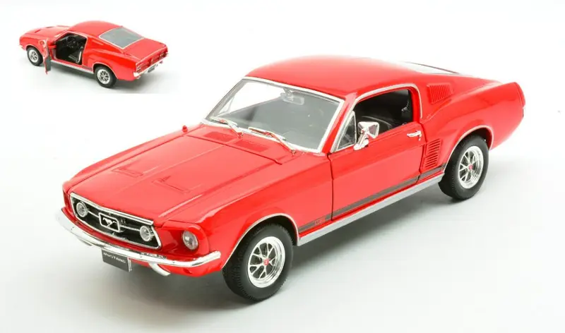 FORD MUSTANG GT FASTBACK 1967 RED 1