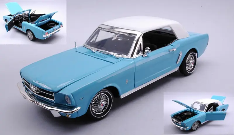 FORD MUSTANG HARD TOP "JAMES BOND THUNDEBALL" BLUE/WHITE 1