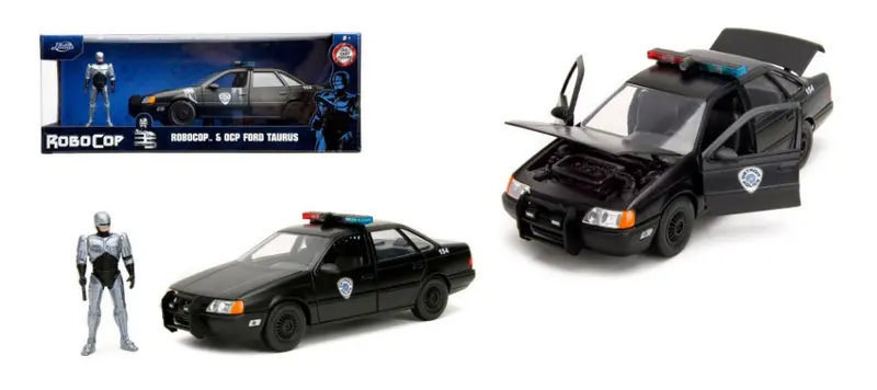 FORD TARUS FROM "ROBOCOP" WITH FIGURE 1986 BLACK/SILVER 1