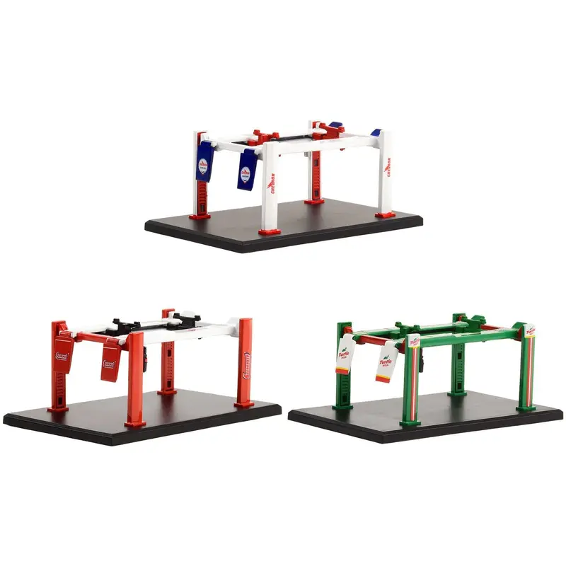 "Four-Post Lifts" Set of 3 pieces Series 5 1/64 Diecast Models by Greenlight