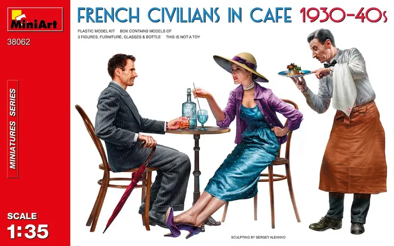 FRENCH CIVILIANS IN CAFE 1930-40s KIT 1