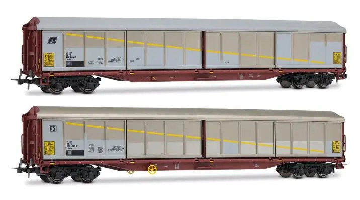 FS 2-UNIT PACK HABILS CLOSED WAGONS SILVER/BROWN LIVERY EP.V 1