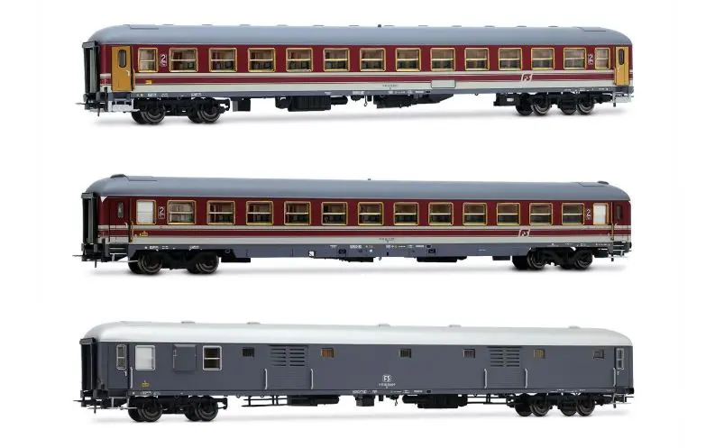 FS 3 CARROZZE ,2a CLASSE, 2a CLASSE, BAGAGL. ALPEN-EXPRESS EP.IVb 1