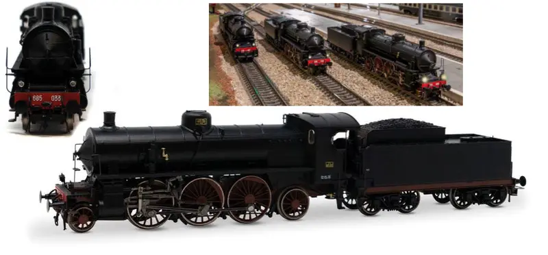 FS STEAM LOCOMOTIVE GR 685 1st SERIES SMALL LAMPS EP.III-IVa 1