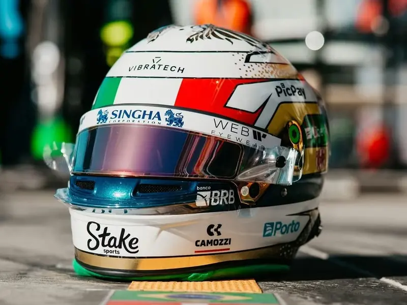 Gabriel Bortoleto F1 Italian GP 2025 Helmet 1