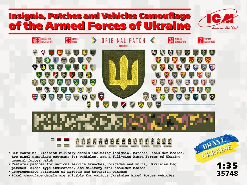 GALLONI, STEMMI E CAMMUFFAMENTI OF VEHICLES OF THE UKRAINE KIT 1