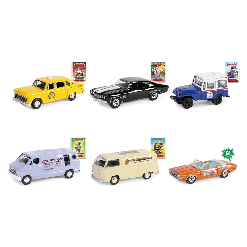 "Garbage Pail Kids" Set of 6 pieces Series 6 1/64 Diecast Models by Greenlight