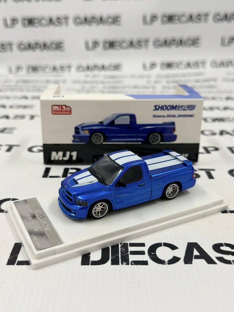GCD Shoom Dodge Ram SRT10 Blue w/ White Stripes Truck 1