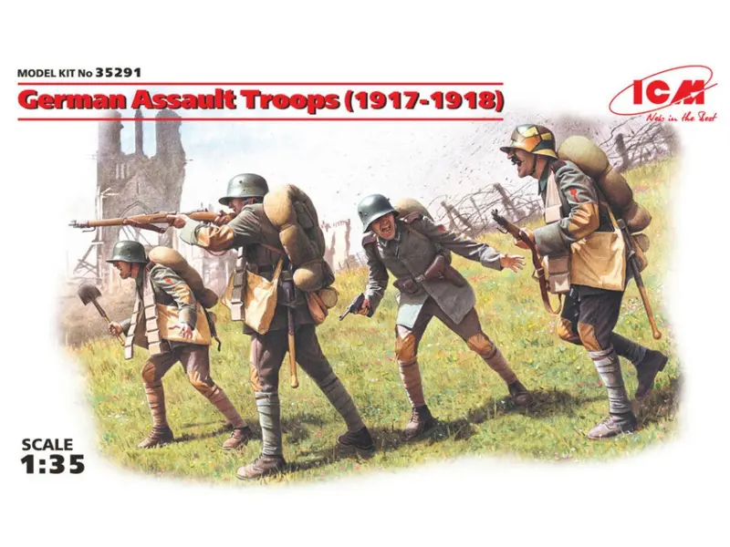 GERMAN ASSAULT TROOPS 1917-1918 4 FIGURES KIT 1