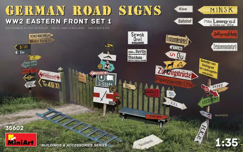 GERMAN ROAD SIGNS WW2 EASTERN FRONT SET 1 KIT 1