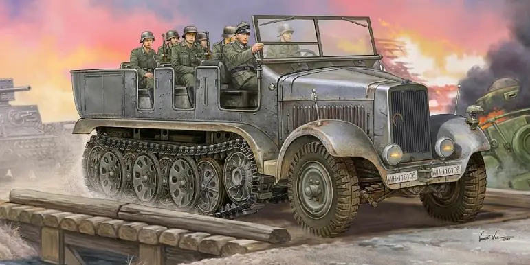 GERMAN SD.KFZ.Halbkettenzugmaschine Artillerieausfuhrung KIT 1