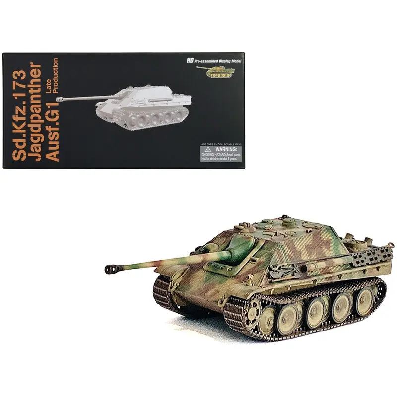 Germany Sd.Kfz.173 Jagdpanther Ausf.G1 Late Production Tank "sPz.Jg.Abt.654 France" (1944) "NEO Dragon Armor" Series 1/72 Plastic Model by Dragon Models