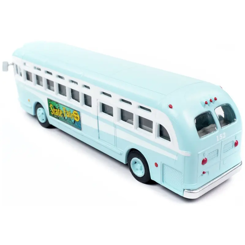 GMC PD-4103 Transit Bus #152 Light Blue "Burlington New Jersey" 1/87 (HO) Scale Model by Classic Metal Works