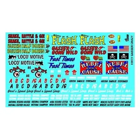 Gofer Racing 1/24-1/25 Gasser Crazy Decals