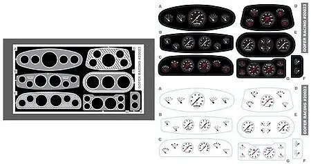 Gofer Racing Custom Car Gauges,Decals 1-24/-25
