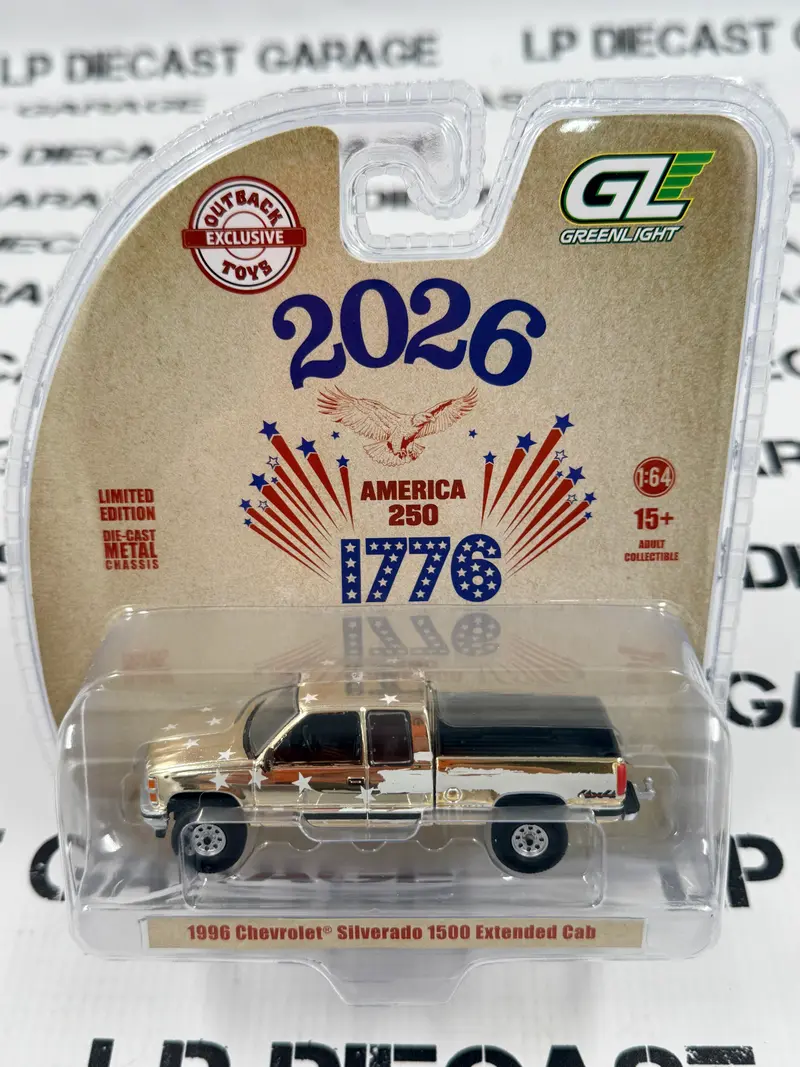 GOLD CHROME CHASE GREENLIGHT 1996 Chevrolet Silverado USA 250 Years 1