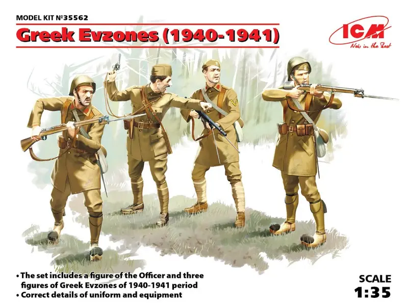 GREEK EVZONES 1940-1941 4 FIGURES KIT 1
