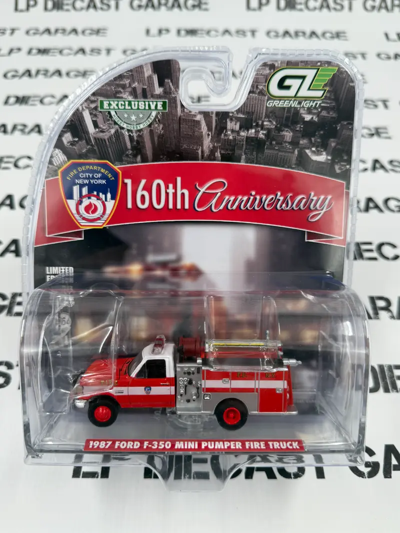 GREENLIGHT 1987 Ford F-350 Mini Pumper FDNY Fire Truck 1