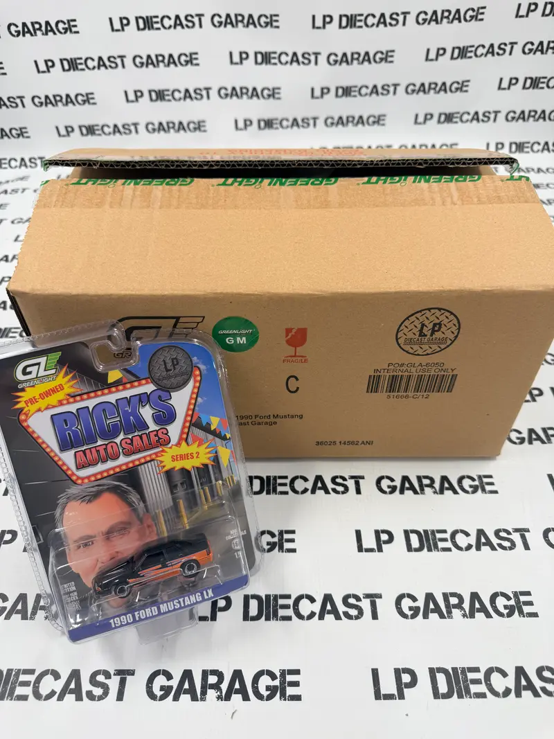 GREENLIGHT 1990 Ford Mustang LX Orange Drag Car LP Exclusive 1