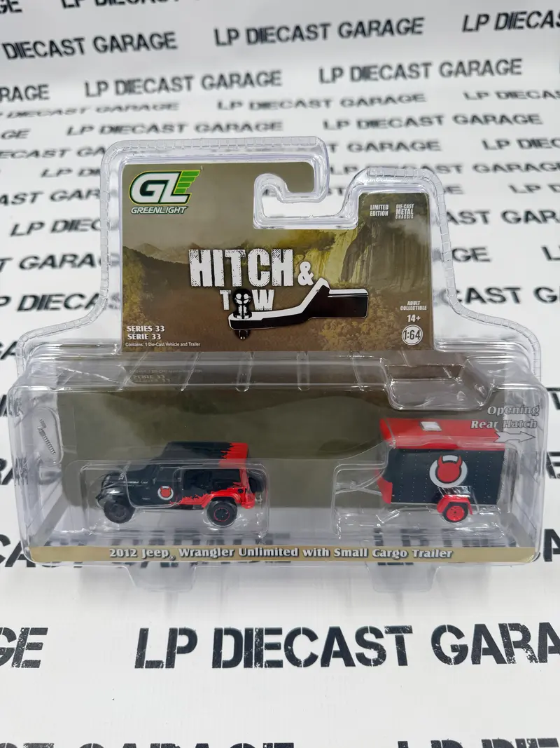 GREENLIGHT 2012 Jeep Wrangler w/ Cargo Trailer 1