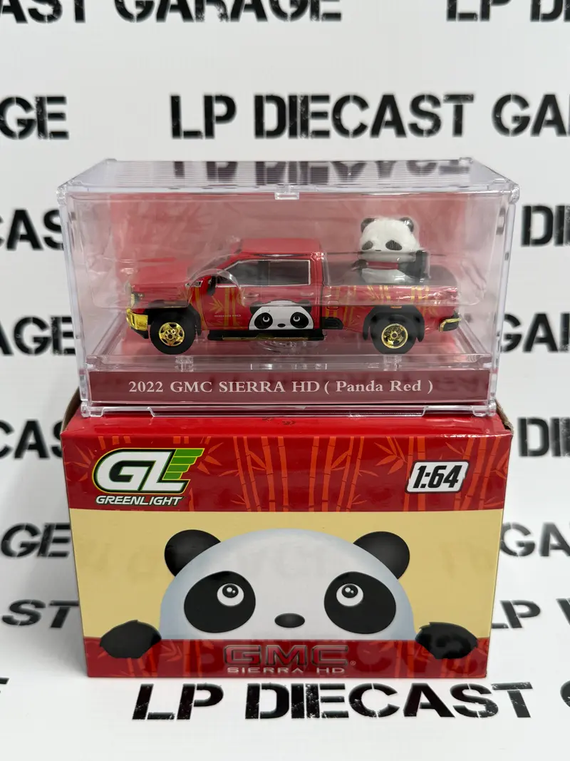 GREENLIGHT 2022 GMC Sierra 3500HD Beijing Panda Red 1