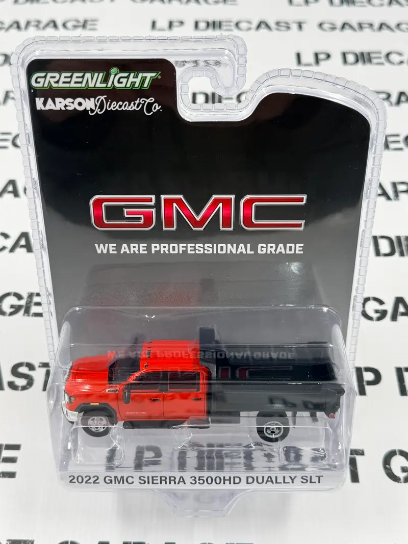 GREENLIGHT 2022 GMC Sierra 3500HD Dump Truck Red 1