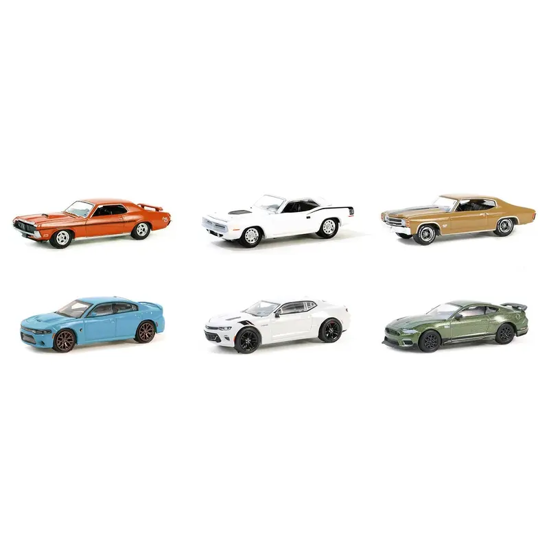 "GreenLight Muscle" Set of 6 pieces Series 28 1/64 Diecast Model Cars by Greenlight