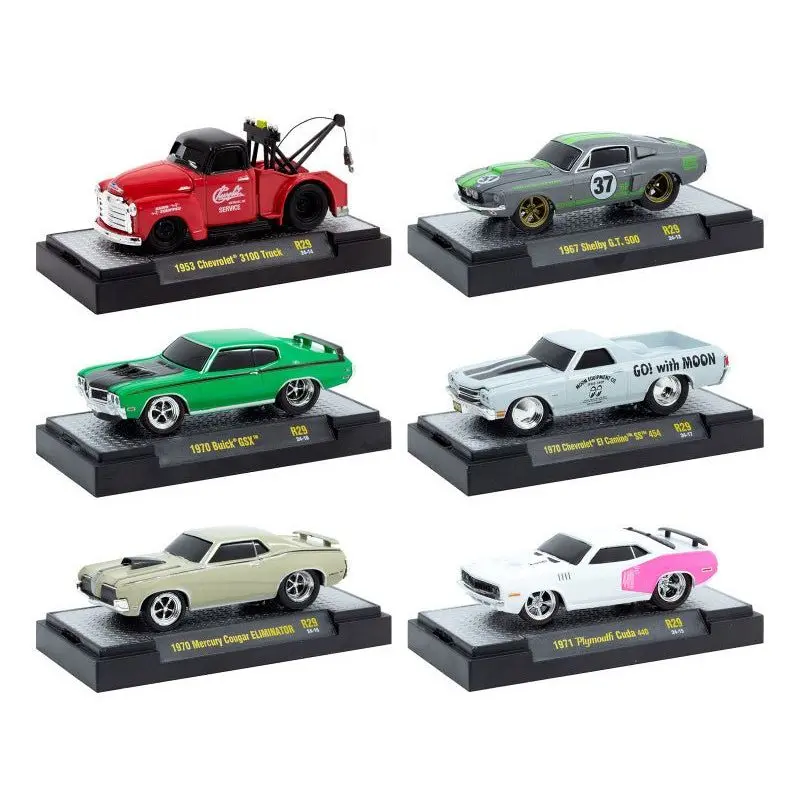 "Ground Pounders" 6 Cars Set Release 29 IN DISPLAY CASES Limited Edition 1/64 Diecast Model Cars by M2 Machines