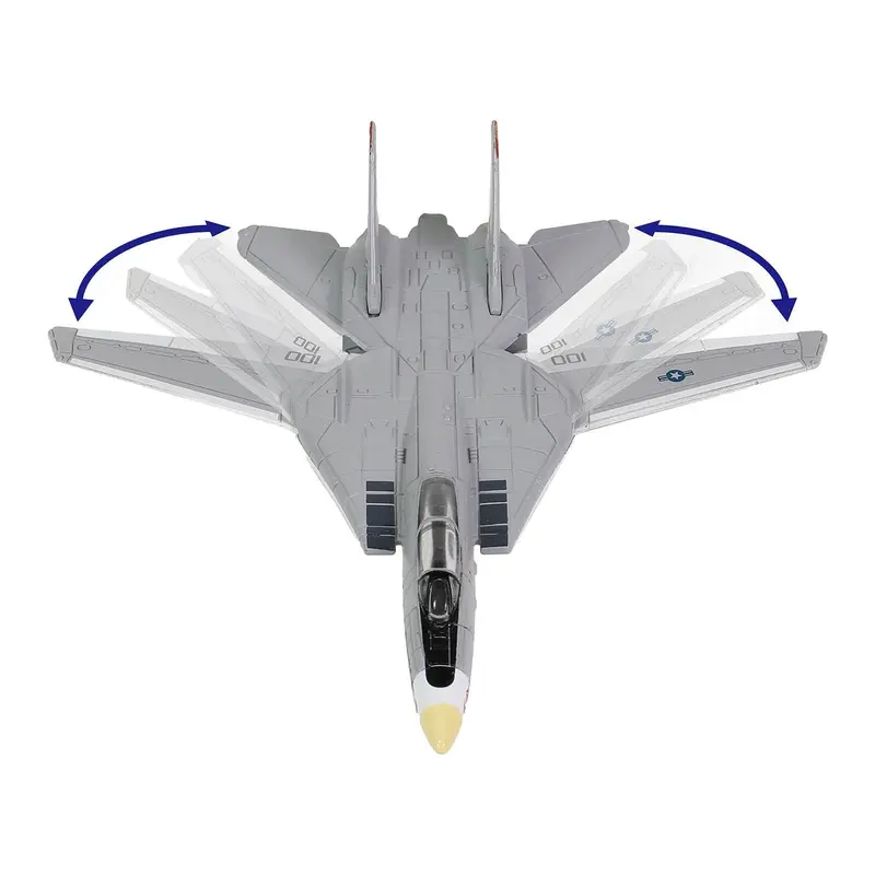 Grumman F-14 Tomcat Fighter Aircraft "VF-1 Wolfpack" and Section B of USS Enterprise (CVN-65) Aircraft Carrier Display Deck "Legendary F-14 Tomcat" Series 1/200 Diecast Model by Forces of Valor