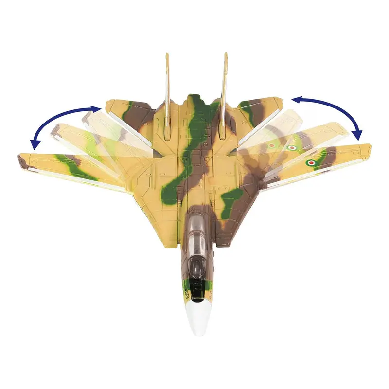 Grumman F-14A Persian Cat Fighter Aircraft "IRIAF" and Section H of USS Enterprise (CVN-65) Aircraft Carrier Display Deck "Legendary F-14 Tomcat" Series 1/200 Diecast Model by Forces of Valor