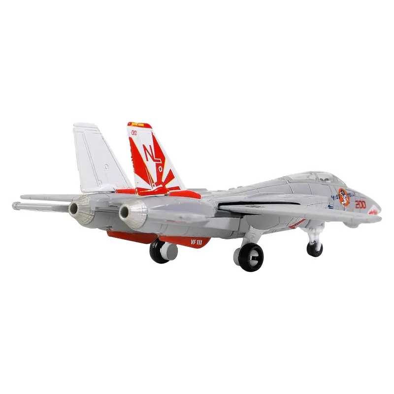 Grumman F-14A Tomcat Fighter Aircraft "VF-111 Sundowners" and Section J of USS Enterprise (CVN-65) Aircraft Carrier Display Deck "Legendary F-14 Tomcat" Series 1/200 Diecast Model by Forces of Valor