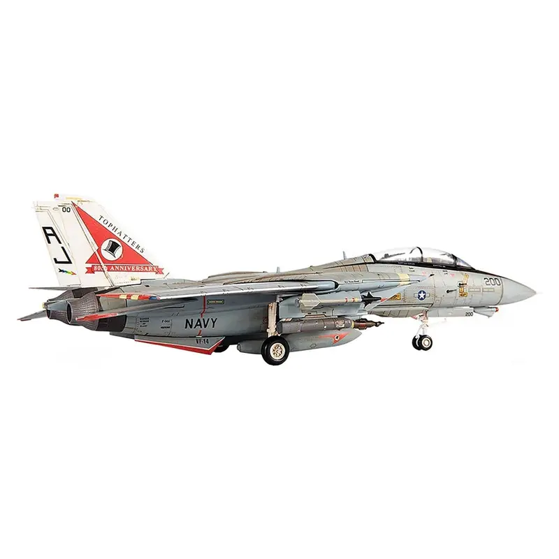 Grumman F-14A Tomcat Fighter Aircraft "VF-14 Tophatters USS Theodore Roosevelt 80th Anniversary Edition" (1999) United States Navy 1/72 Diecast Model by JC Wings