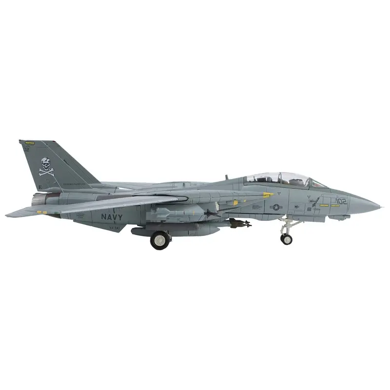 Grumman F-14B Tomcat Fighter Aircraft "VF-103 Jolly Rogers USS George Washington" (2000) United States Navy "Air Power Series" 1/72 Diecast Model by Hobby Master