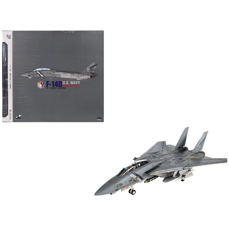 Grumman F-14D Tomcat Fighter Aircraft "VF-2 Bounty Hunters NE106" (2002) United States Navy 1/72 Diecast Model by JC Wings