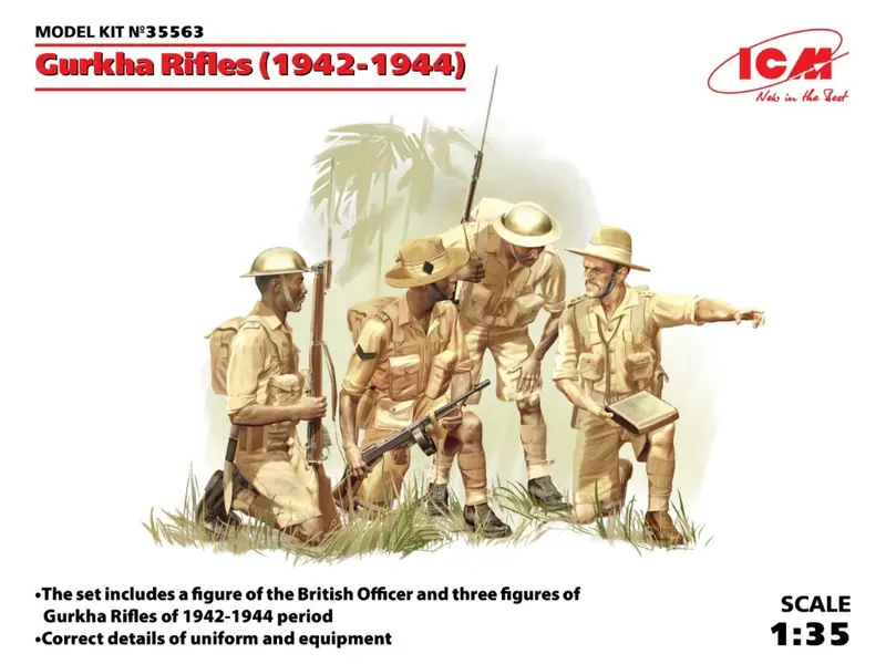 GURKHA RIFLES 1944 4 FIGURES KIT 1