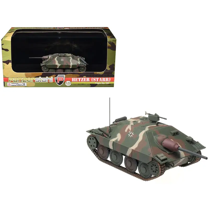 Hetzer (Starr) Tank Destroyer "Prague" (1945) German Army 1/72 Diecast Model by Panzerstahl