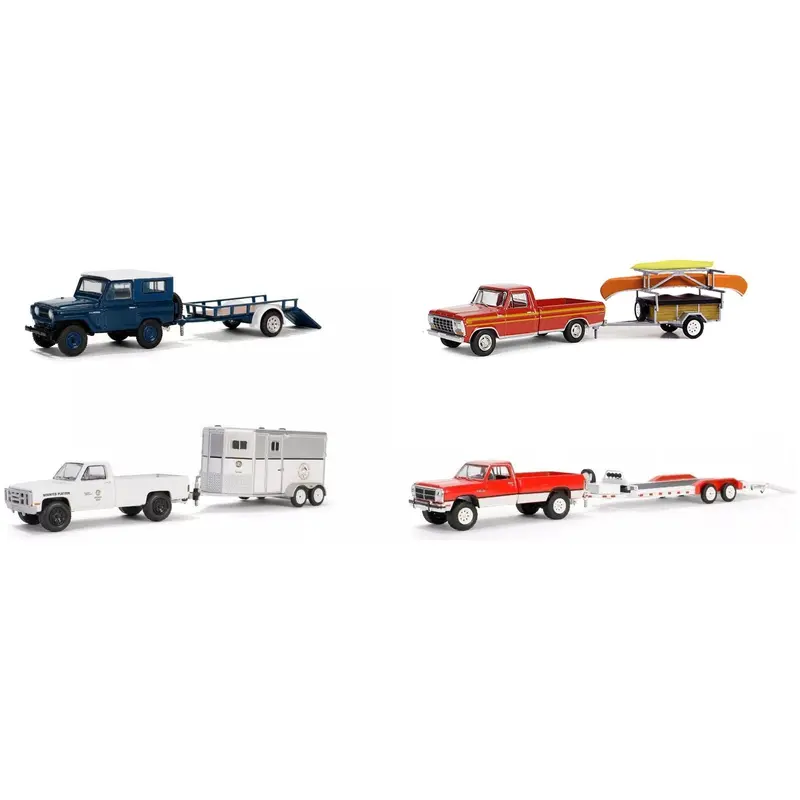 "Hitch & Tow" Set of 4 pieces Series 31 1/64 Diecast Model Cars by Greenlight